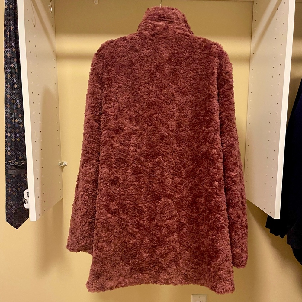 Lulus Plum Purple Teddy Coat - XL - Picture 7 of 11